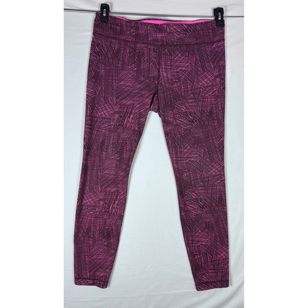 Under Armour Leggings Women's XL Pink Purple Print Highrise Compression Athletic